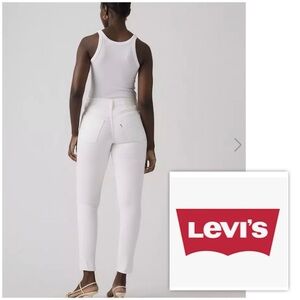 NWOT $75 Levi's Women's 30 721 High Rise Skinny Jeans White medium stretch